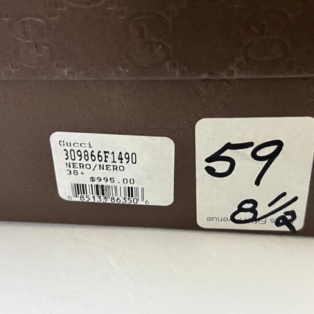Gucci black studded sandal heels size 38.5 - Picture 13 of 13
